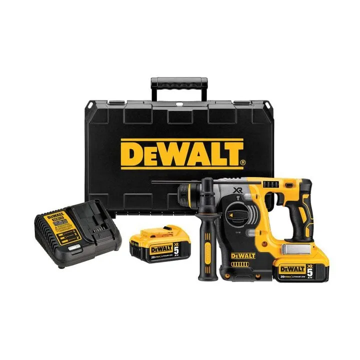 DEWALT 20V MAX XR Brushless 1-in L-Shape SDS Plus Rotary Hammer Kit - Professional Grade 1