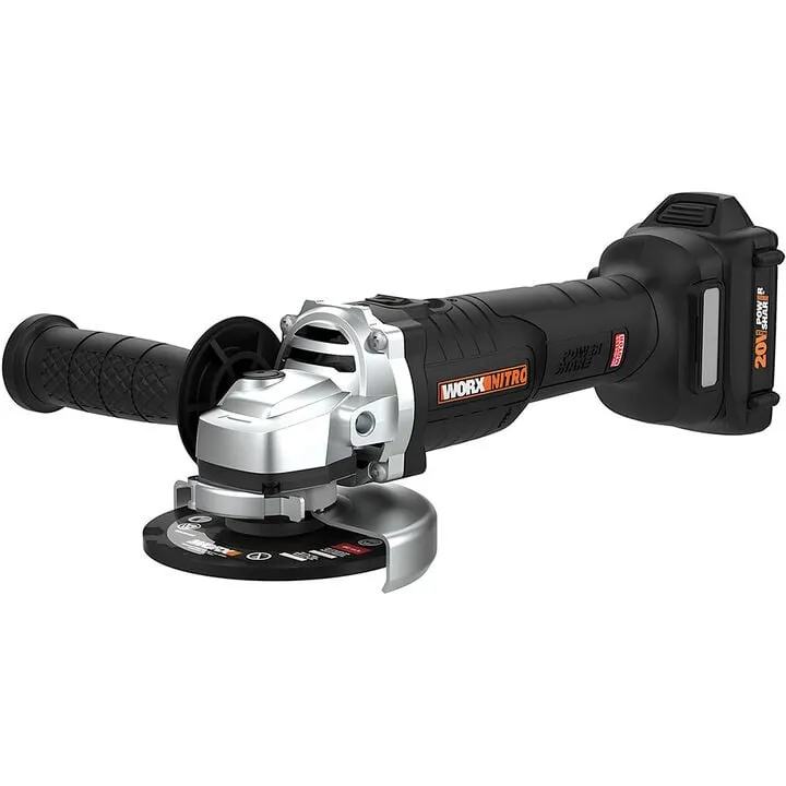 Worx 20V Power Share 4-1/2 in. Cordless Angle Grinder Kit with 2Ah Battery & Charger