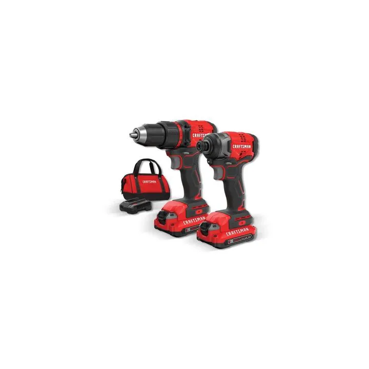 CRAFTSMAN V20* Cordless Brushless 2-Tool Combo Kit - High-Performance Professional Power Solution 1