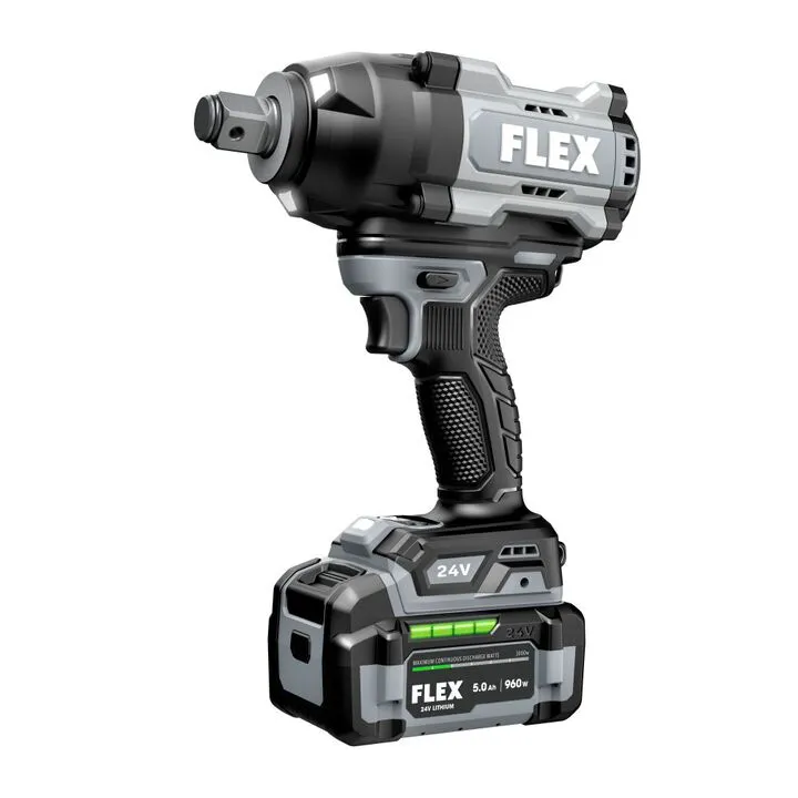 FLEX 24V 3/4 Inch High-Torque Impact Wrench Kit - Professional Grade Performance 3