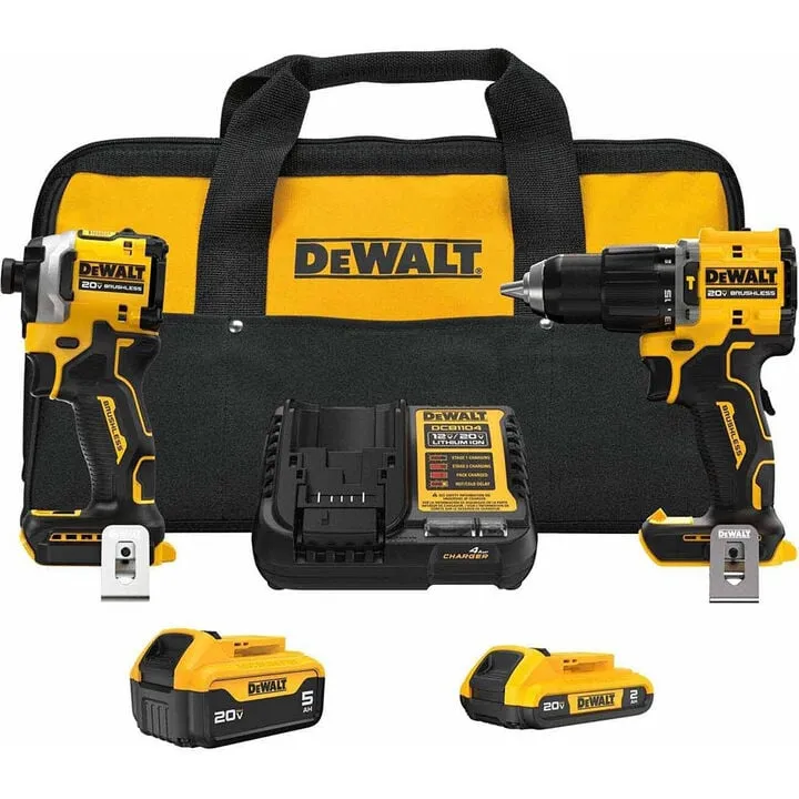 DEWALT 20V MAX Cordless 2-Tool Hammer Drill and Impact Driver Combo Kit