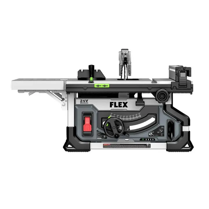 FLEX 8-1/4 Inch Table Saw (Bare Tool) with 24V Power Adapter & Heavy-Duty Folding Saw Stand 1