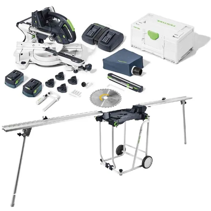 Festool KSC 60 EB 5,0 I-Plus KAPEX Cordless Sliding Compound Miter Saw with Underframe