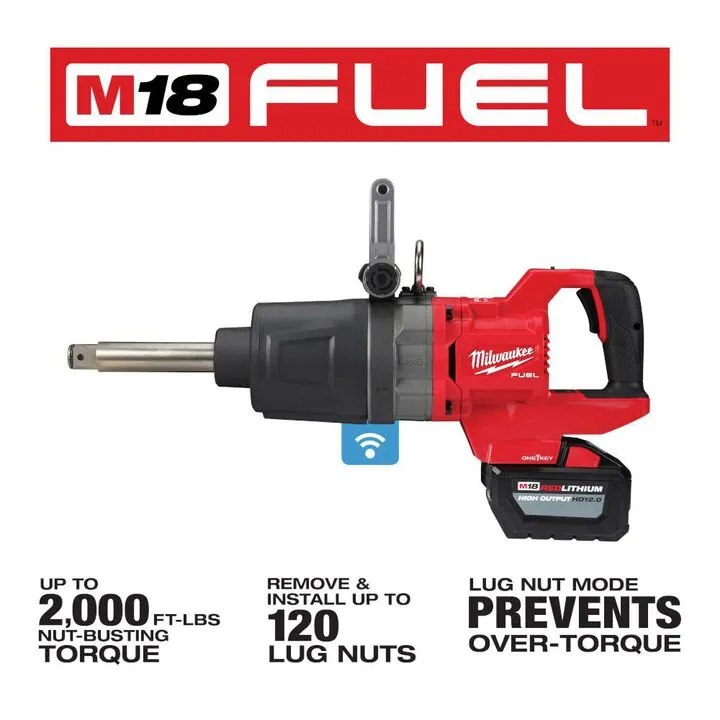 Milwaukee M18 FUEL 1-Inch D-Handle Extended Anvil High Torque Impact Wrench with ONE-KEY Kit 2