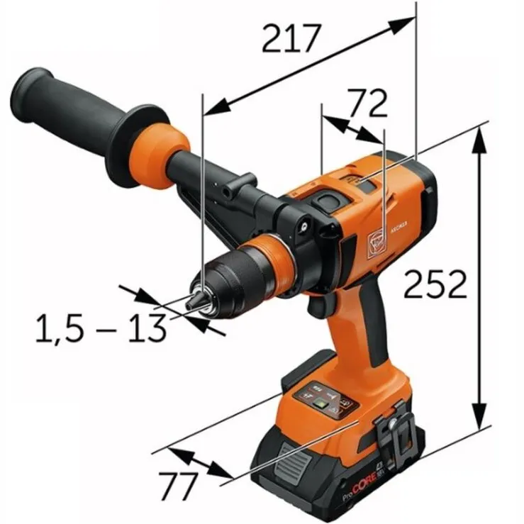 Fein 18V ASCM 18-4 QM AS High Torque 4-Speed Cordless Drill/Driver (Bare Tool) 3