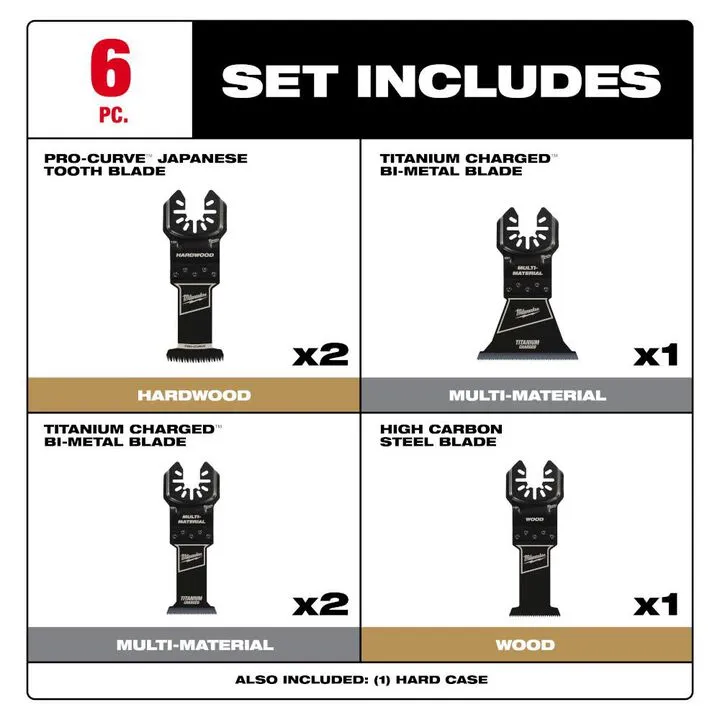 Milwaukee M18 Cordless Multi-Tool Kit & Professional OPEN-LOK 6-Piece Blade Bundle 2