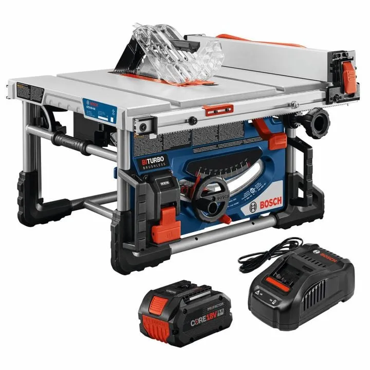 Bosch PROFACTOR 18V 8-1/4in Portable Table Saw Kit with 1 CORE18V 8.0 Ah Performance Battery