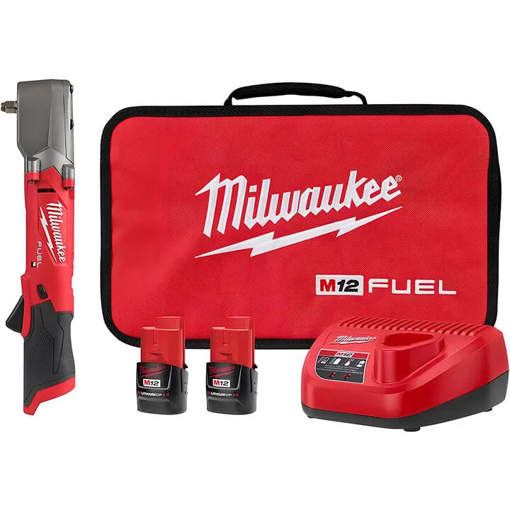 Milwaukee M12 FUEL 3/8 Inch Right Angle Impact Wrench Kit with Protective Boot 8