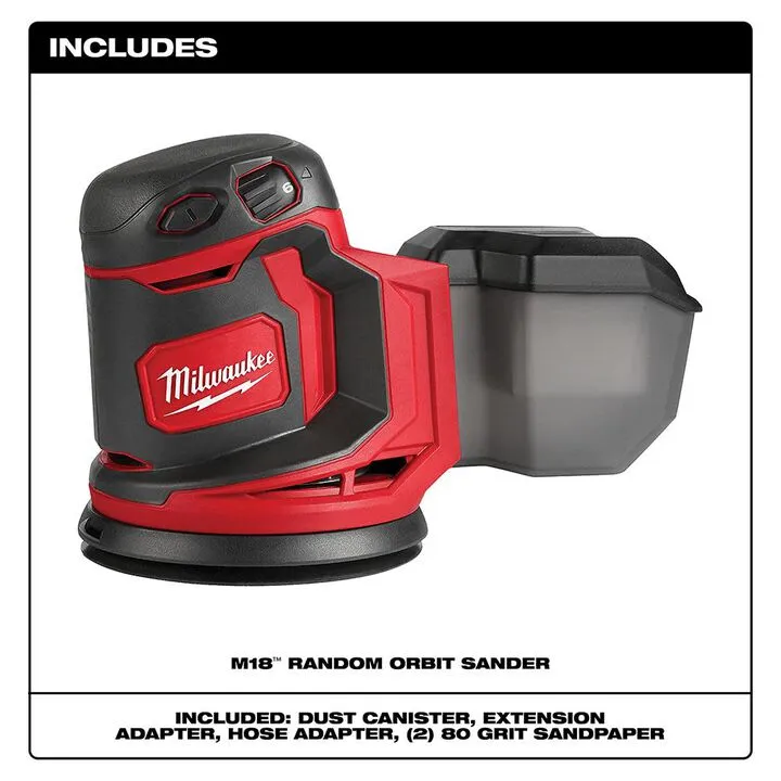 Milwaukee M18 Random Orbit Sander (Bare Tool) - Professional Performance 1