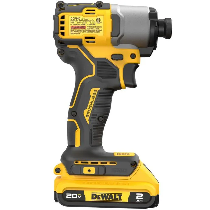 DEWALT 20V MAX XTREME Brushless 1/4 Inch Impact Driver Kit with Rapid Load Accessory Set & Toughcase+ 2