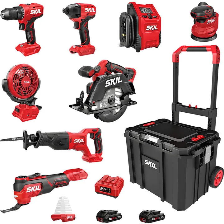 SKIL 20V Brushless 9-Tool Combo Kit: High-Performance Cordless Solution for Professionals and DIYers
