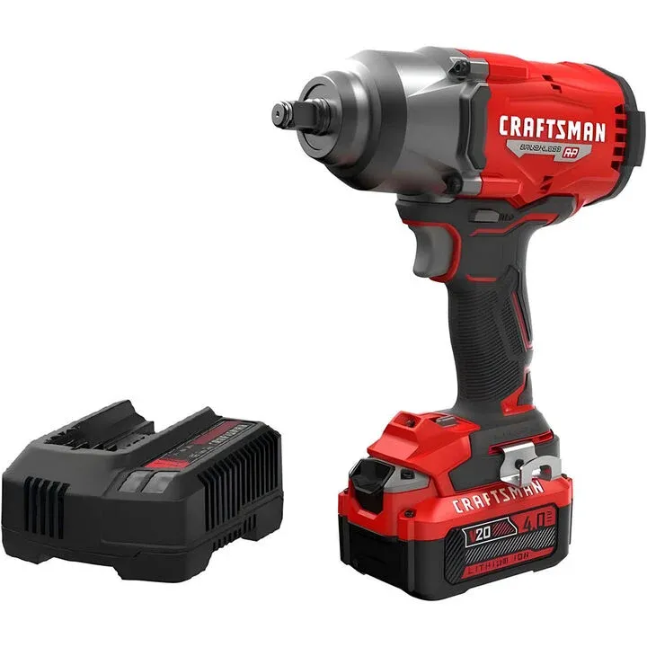 CRAFTSMAN V20 RP 1/2 Inch Drive Impact Wrench Kit with Hog Ring Anvil