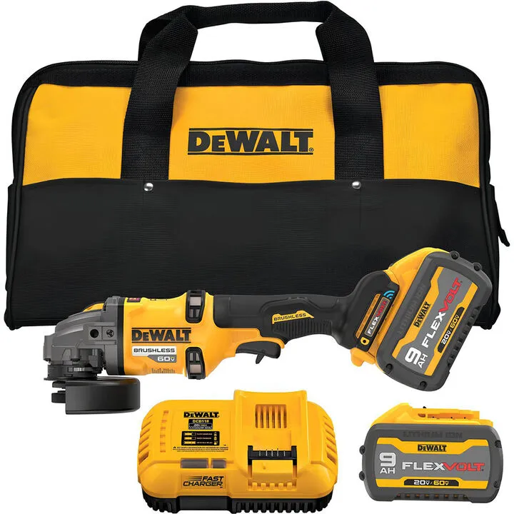 DEWALT 60V MAX 4-1/2 Inch - 6 Inch Side Handle Detect Grinder Kit