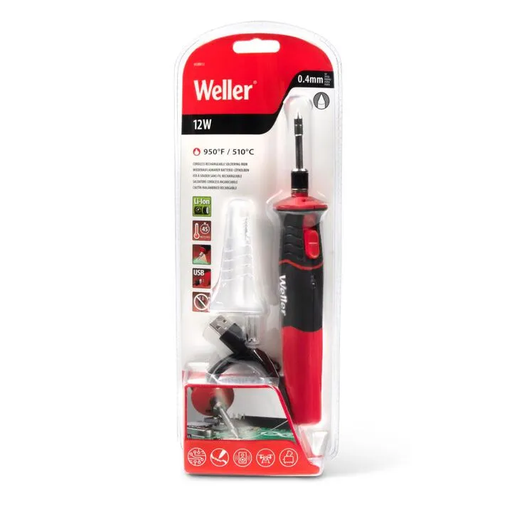 Weller 12W Cordless Rechargeable Lithium-Ion Soldering Iron - Professional Grade 2