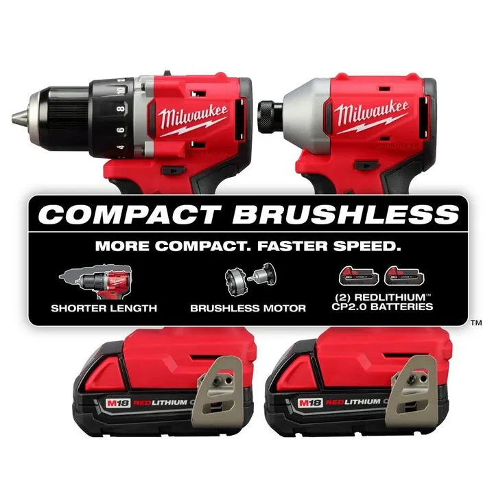 Milwaukee M18 Compact 2-Tool Combo Kit - Professional Performance Set 1