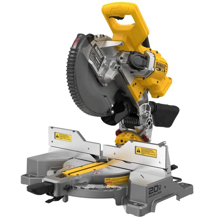DEWALT 20V MAX* XR 10-Inch Double Bevel Miter Saw Bundle with Compact Stand & 5Ah Starter Kit 1