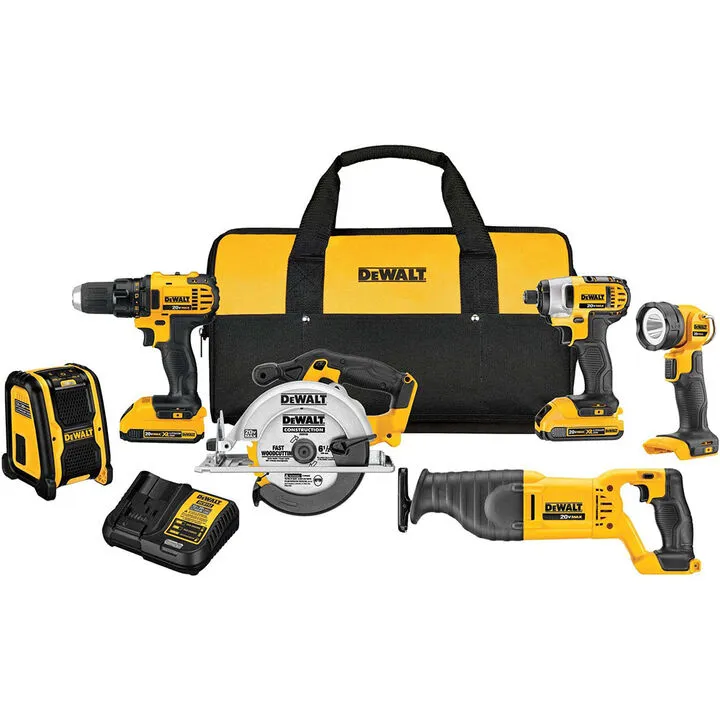 DEWALT 20V MAX Compact 6-Tool Combo Kit - Professional Cordless Power Solution