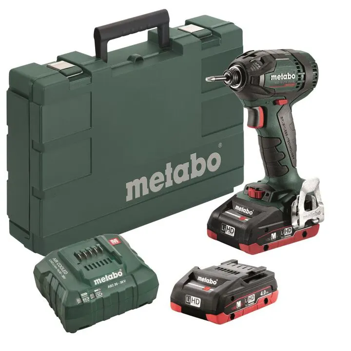 Metabo SSD 18 LTX 200 BL Cordless Impact Driver Kit - High-Performance Brushless Precision