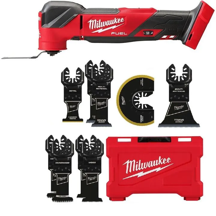Milwaukee M18 FUEL Oscillating Multi-Tool with 9-Piece OPEN-LOK Performance Blade Bundle