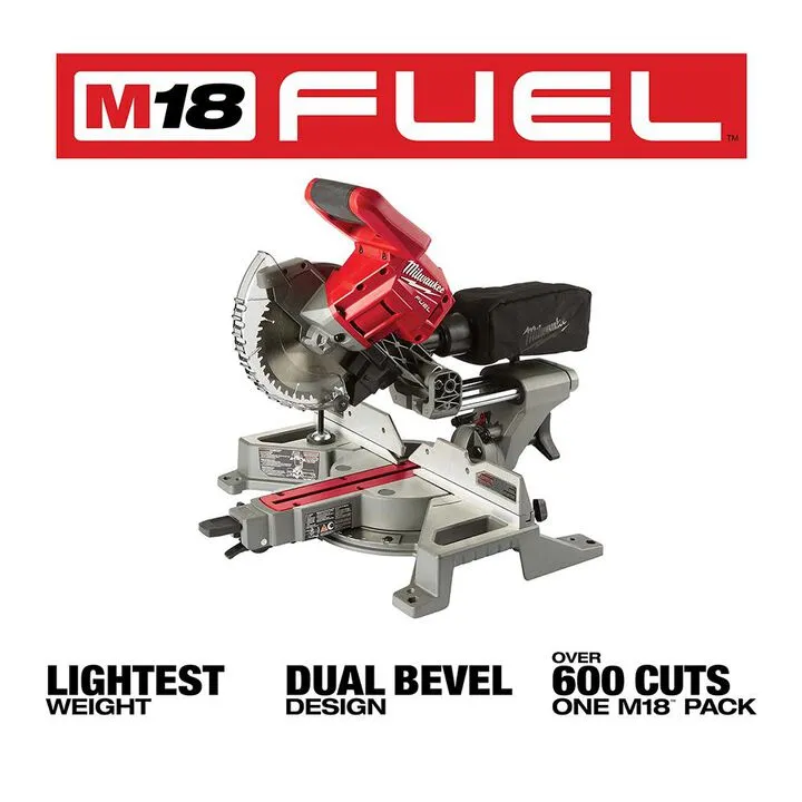 Milwaukee M18 FUEL 7-1/4 in. Dual Bevel Sliding Compound Miter Saw (Bare Tool) 1