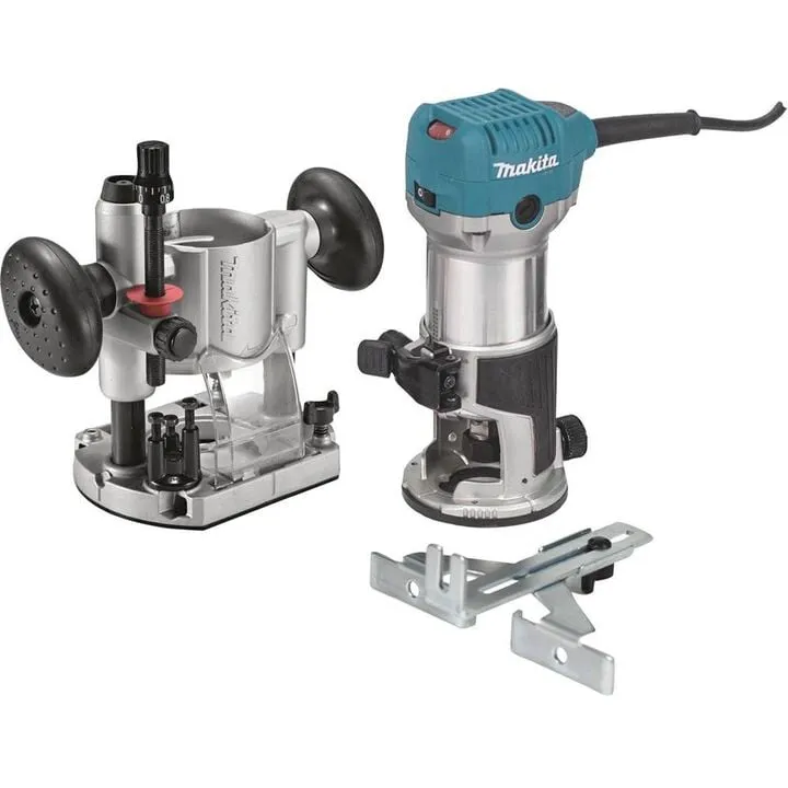 Makita 1-1/4 HP Compact Router Kit - Precision Variable Speed Power Tool