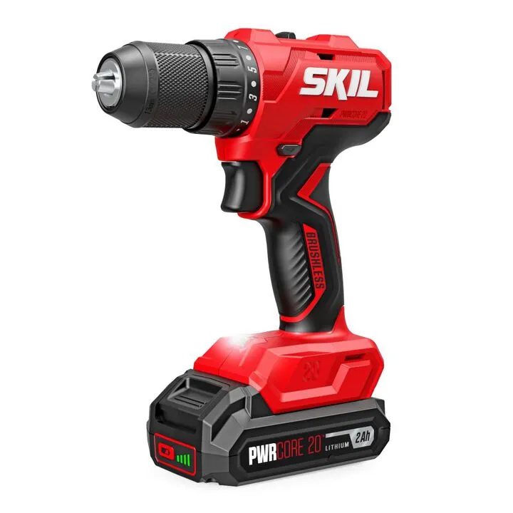 SKIL PWR CORE 20 Brushless 20V 1/2 Inch Drill Driver Kit - High-Performance Professional Edition 1