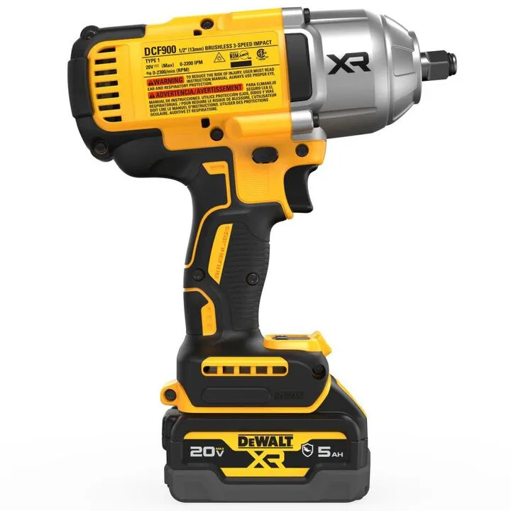 DEWALT 20V MAX XR 1/2in High Torque Impact Wrench with Hog Ring Anvil Kit 3
