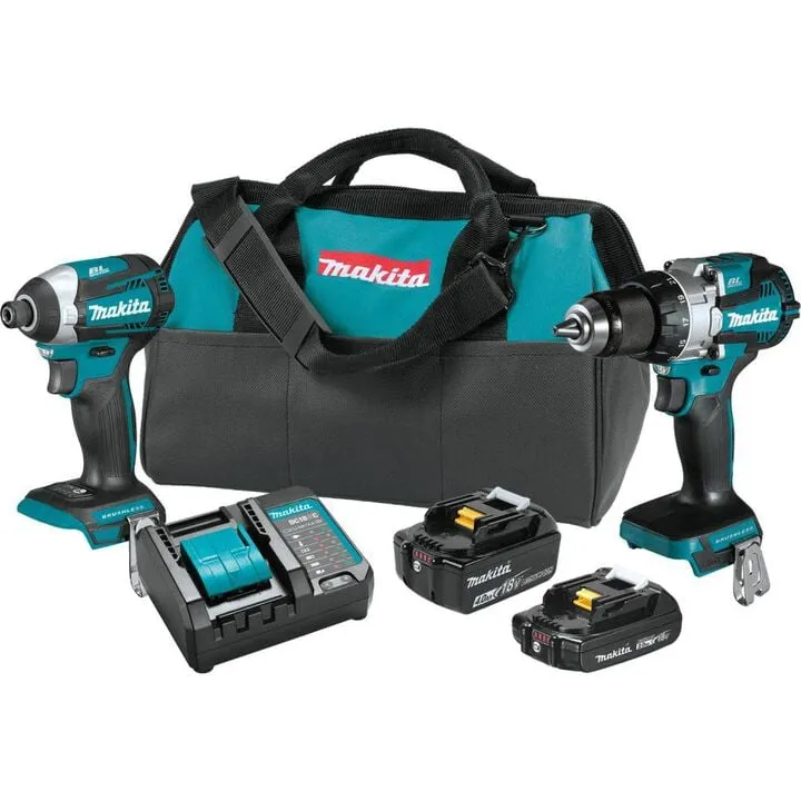 Makita 18V LXT Brushless 2-Piece Combo Kit - High-Efficiency Cordless Performance