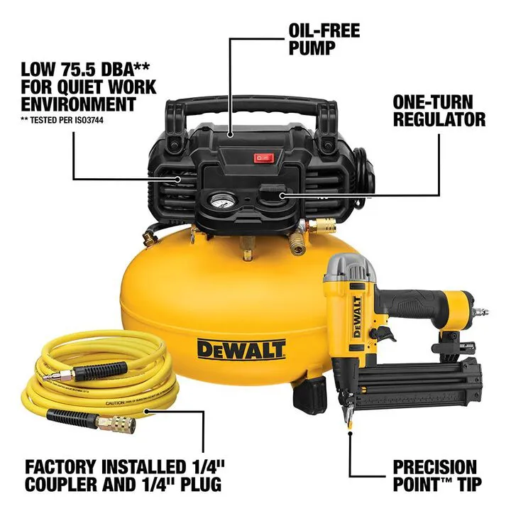 DEWALT 12V/20V MAX Compact Task Light, Compressor, and Nailer Combo Kit 3