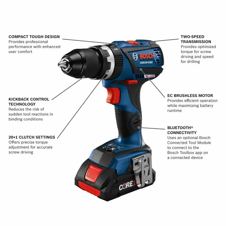 Bosch 18V 6-Tool Combo Kit (Reconditioned) - Professional Performance & Versatility 2