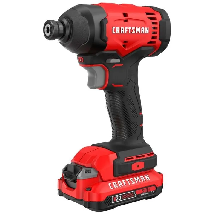 CRAFTSMAN 20V MAX 1/4 Inch Impact Driver Kit - High-Torque Cordless Performance