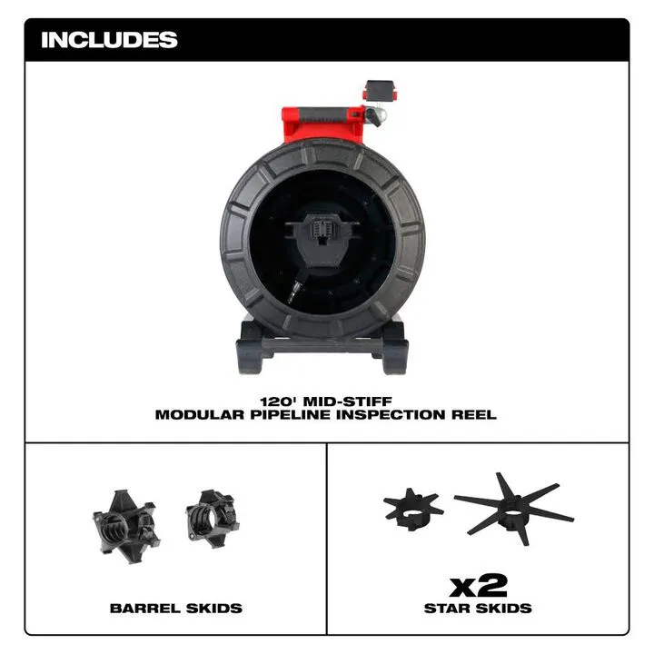 Milwaukee 120 Ft. Mid-Stiff Modular Pipeline Inspection Reel - Professional Plumbing Solution 1