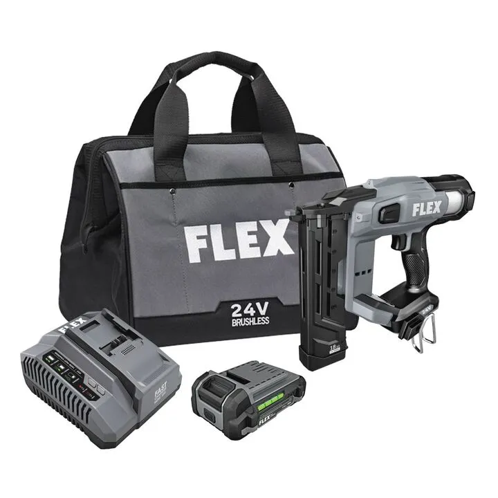 FLEX 24V Cordless 18 Gauge 1/4 Inch Narrow Crown Stapler Kit 1