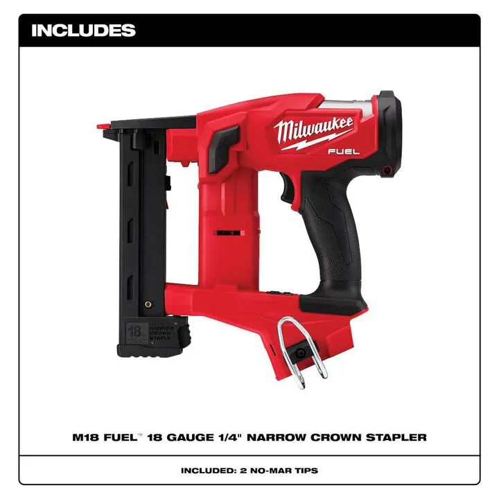 Milwaukee M18 FUEL 18 Gauge 1/4 in. Narrow Crown Stapler (Bare Tool) 2