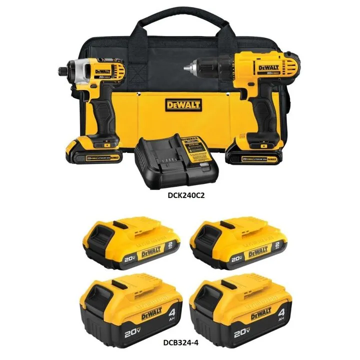 DEWALT 20V MAX Cordless Drill Driver and Impact Driver Combo Kit with Battery Pack 1