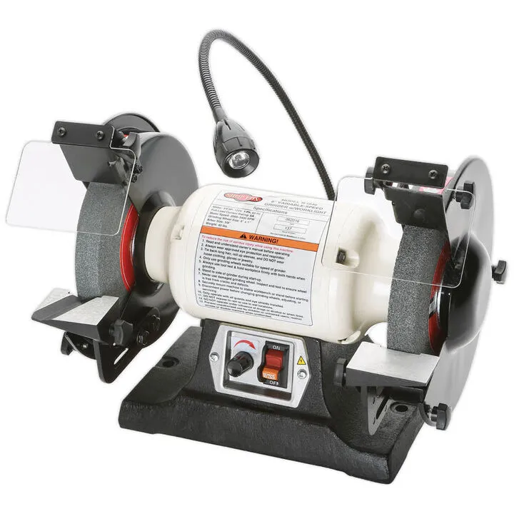 Shop Fox 8 Inch 3/4 HP Variable-Speed Grinder with Integrated Work Light 1