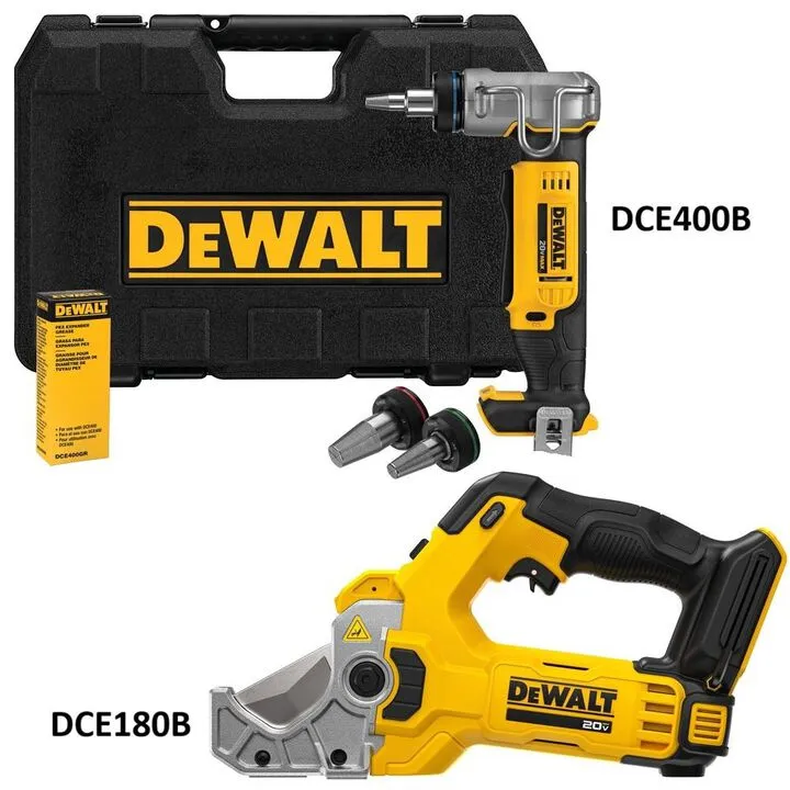 DEWALT 20V MAX 1-Inch PEX Expander and Plastic Tubing Cutter Bundle (Bare Tool) 1