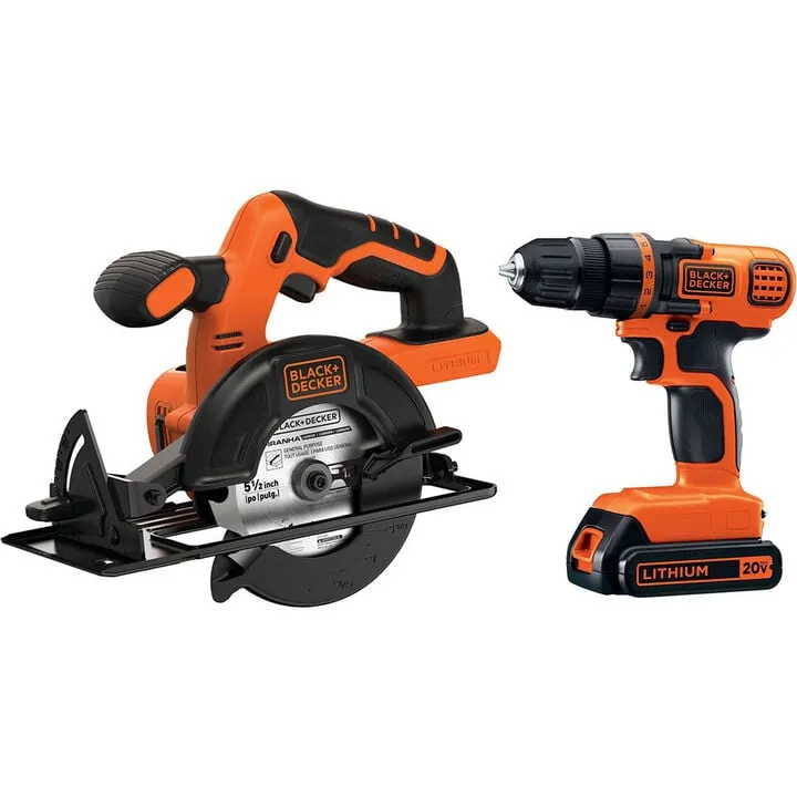 Black and Decker 20V MAX Cordless Drill/Driver and Circular Saw Combo Kit