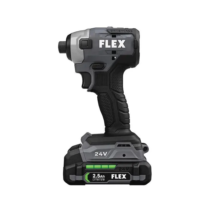 FLEX 24V Brushless Drill Driver and 1/4in Impact Driver Combo Kit 4