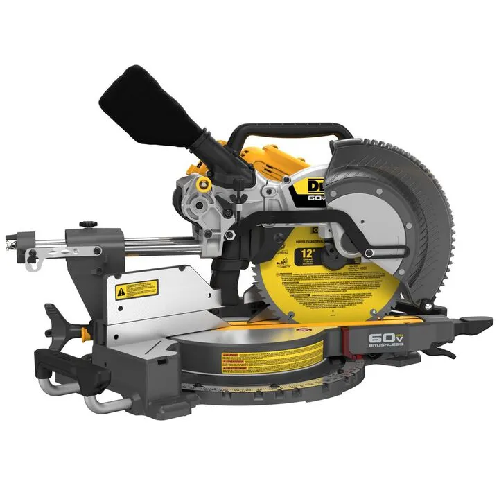 DEWALT 60V MAX Sliding Miter Saw (Bare Tool) and Premium Rolling Miter Saw Stand Bundle 6