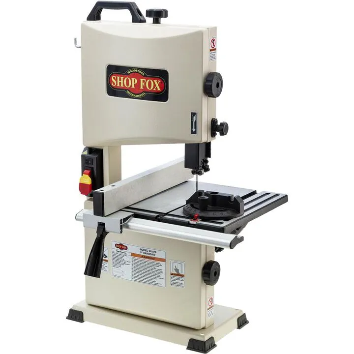 Shop Fox 9-Inch Benchtop Bandsaw - 1/3HP Precision Tool for Detail Woodworking