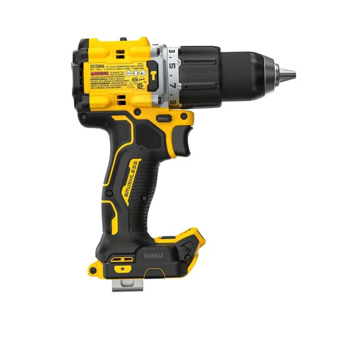 DEWALT 20V MAX XR Brushless 1/2 Inch Hammer Drill (Bare Tool) 1