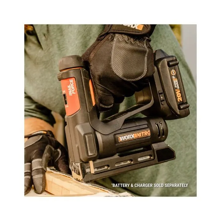 Worx 20V Cordless Crown Stapler (Bare Tool) - High-Efficiency Fastening Solution 2