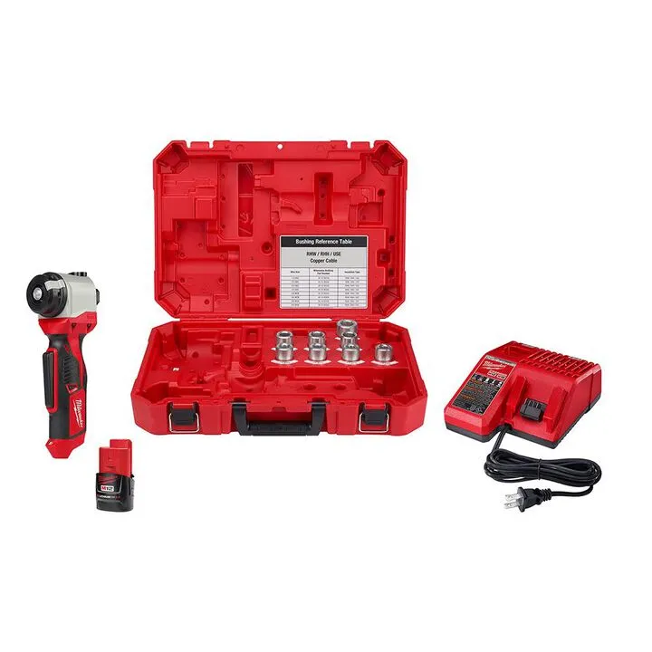 Milwaukee M12 Cordless Cable Stripper Kit for Cu RHW / RHH / USE