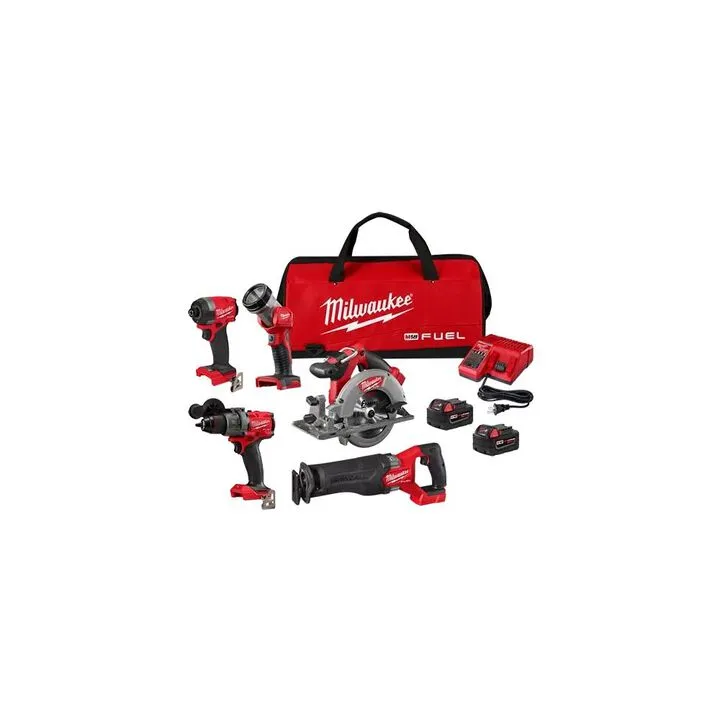 Milwaukee M18 FUEL 5-Tool Combo Kit with RedLithium HD12.0 Battery Pack Bundle 2