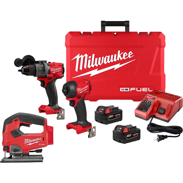 Milwaukee M18 FUEL 2-Tool Combo Kit with Top Handle Jig Saw - Professional Grade Performance