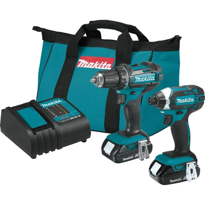 Makita 18V LXT Lithium-Ion Cordless 2-Piece Combo Kit (1.5Ah)