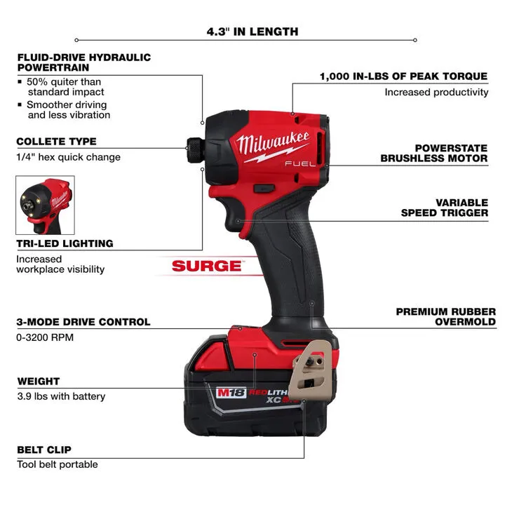 Milwaukee M18 FUEL 2-Tool Combo Kit with High-Performance D-Handle Leaf Blower 3