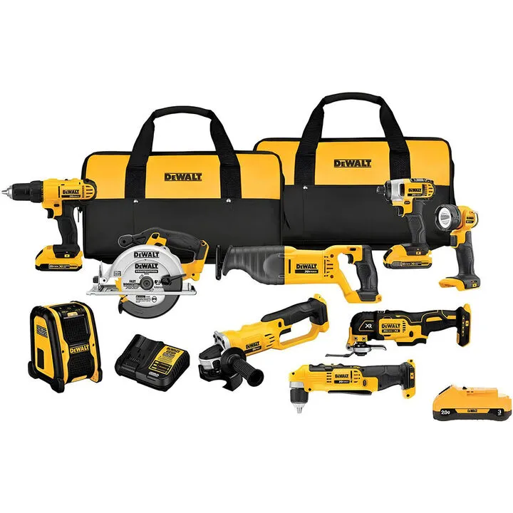DEWALT 20V Max 9-Tool Cordless Combo Kit with Heavy-Duty Soft Case