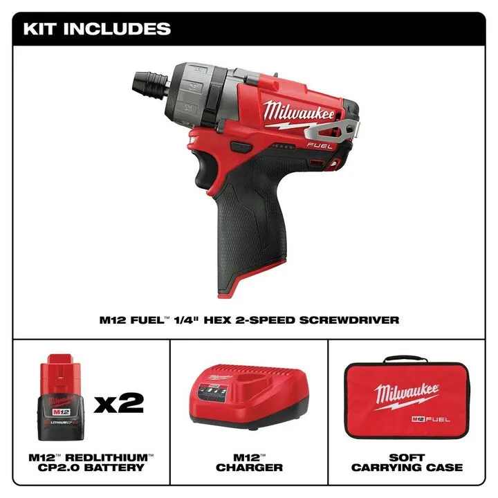 Milwaukee M12 FUEL 2-Speed Screwdriver Kit - High-Performance Precision Fastening 1